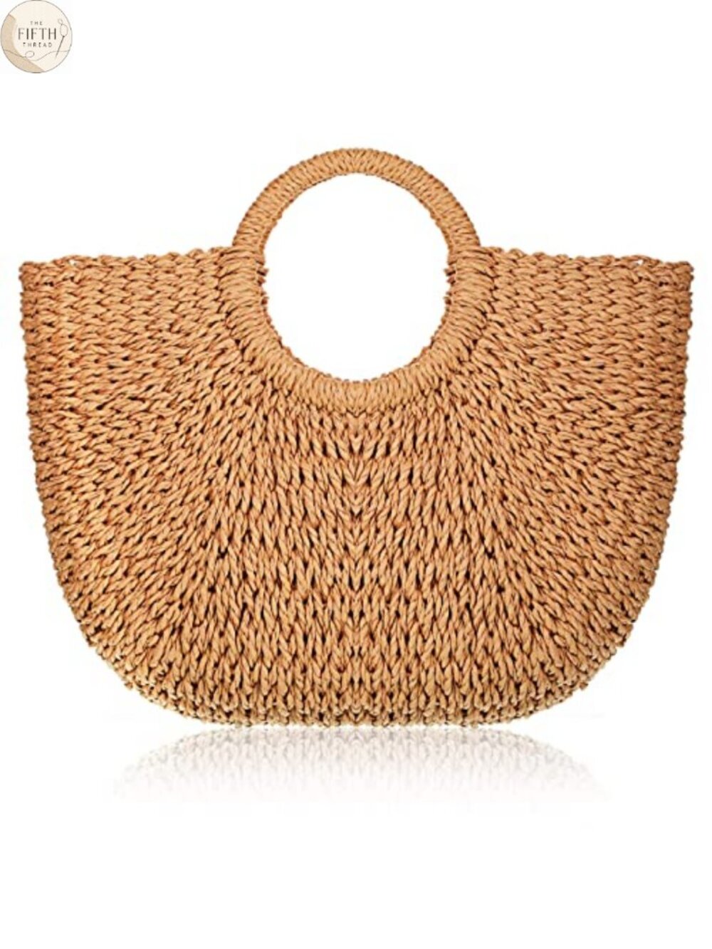 Straw Rattan Woven Tote Bag Summer Beach Handbag for Women Travel